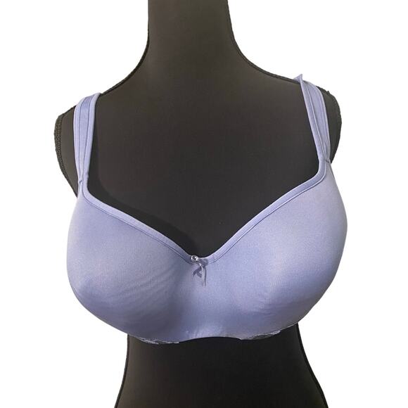 Cacique Bra Balconette Women's 40C Underwire Wide Straps Lilac Lace Sexy T-shirt - Picture 1 of 10